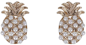 Pineapple Earrings Pearls
